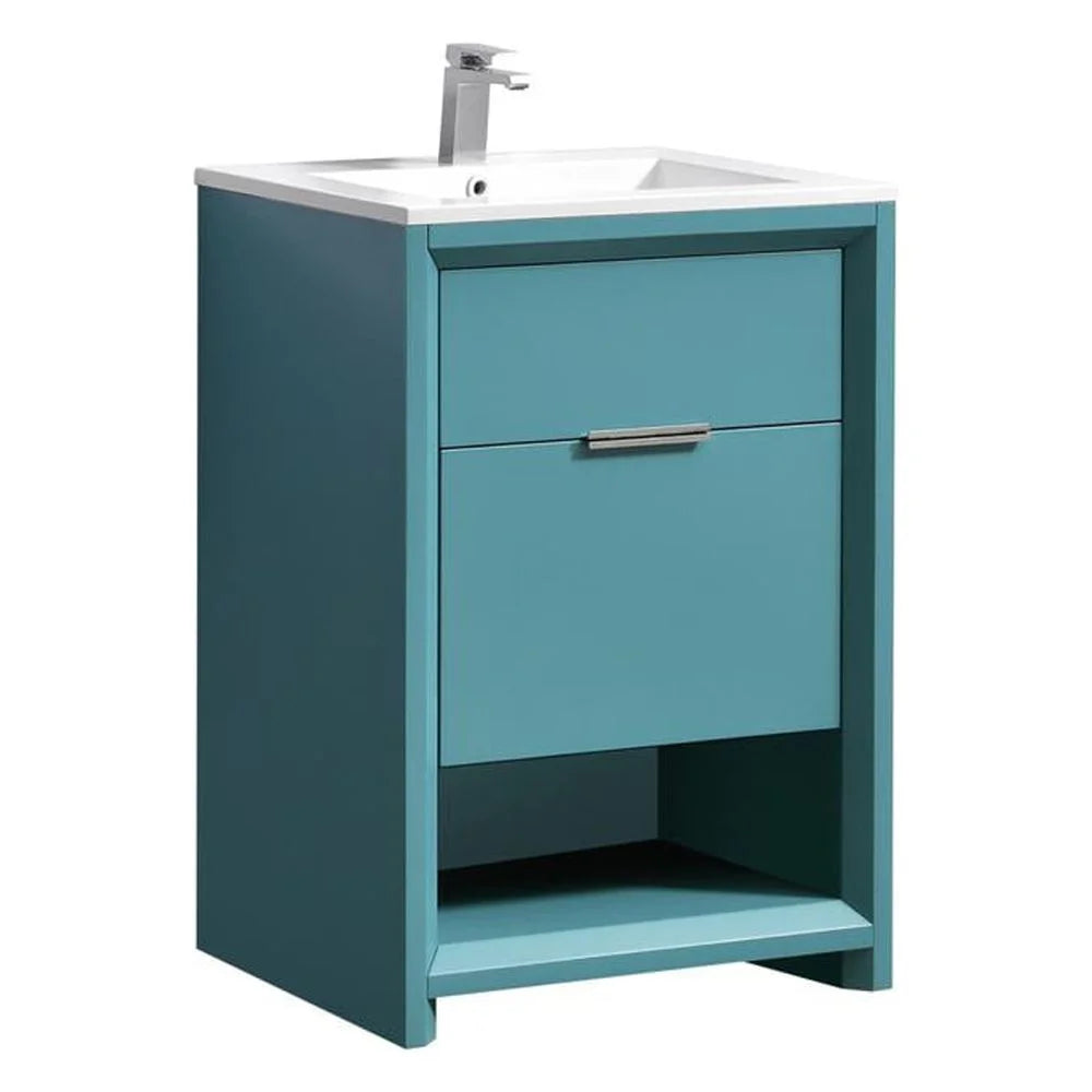 24″ Teal Green Bathroom Vanity W95914