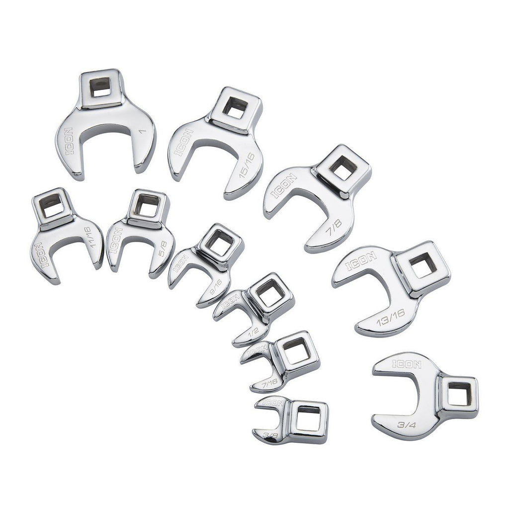 3/8 in. Drive SAE Crowfoot Wrench Set, 11-Piece D7518