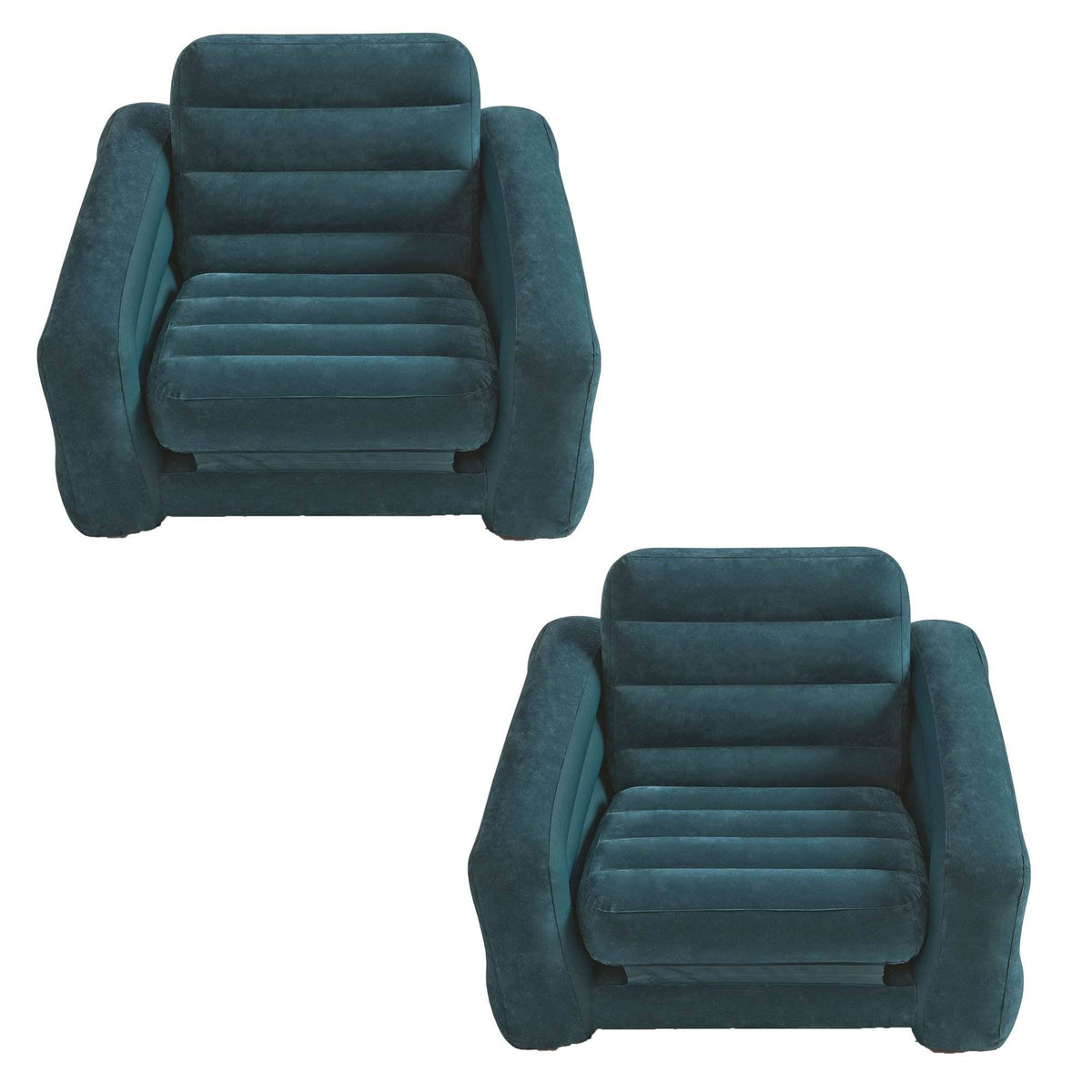 Inflatable Pull Out Chair and Air Bed Mattress Sleeper Twin 2 Pack Q531352