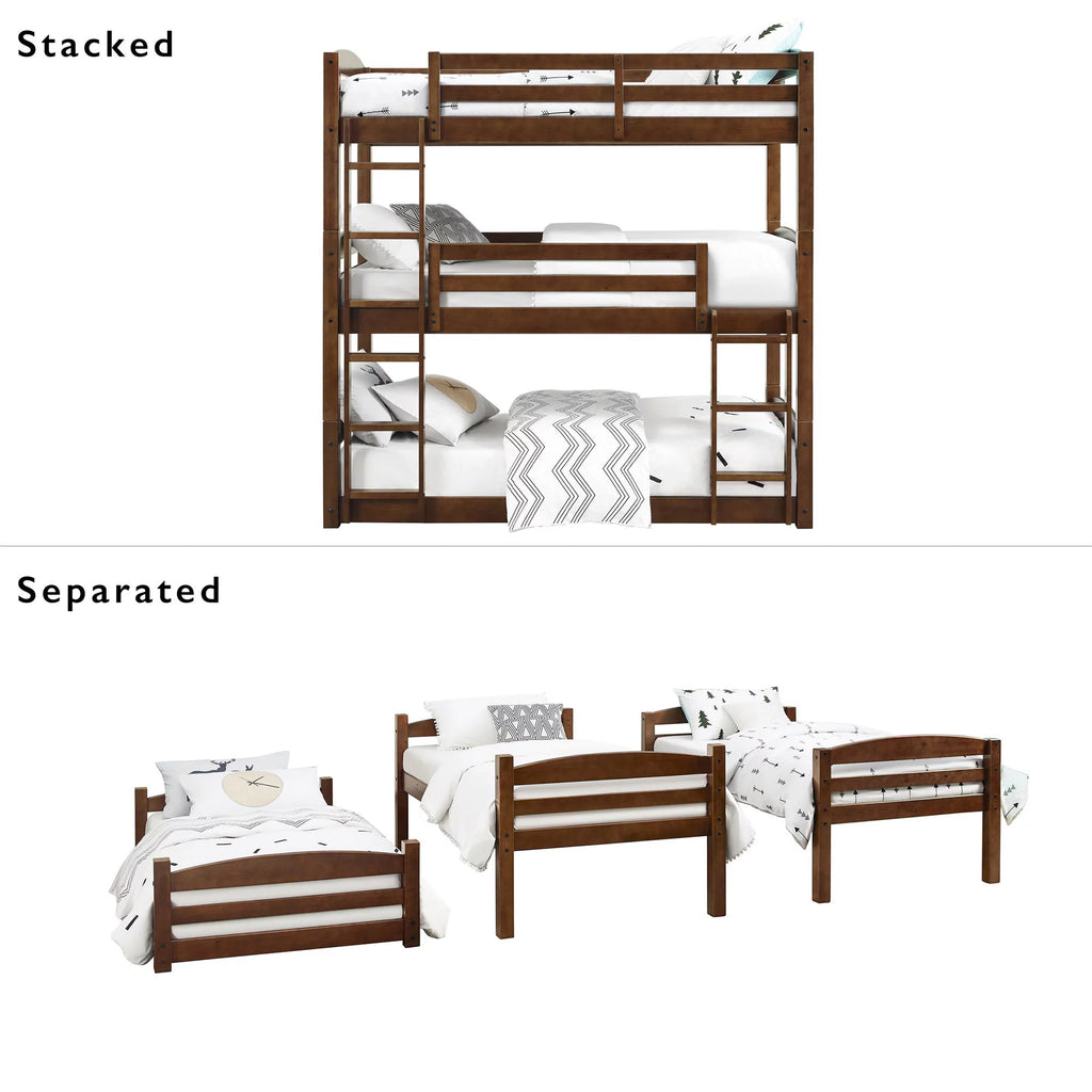 Mocha Triple Bunk Bed L34148