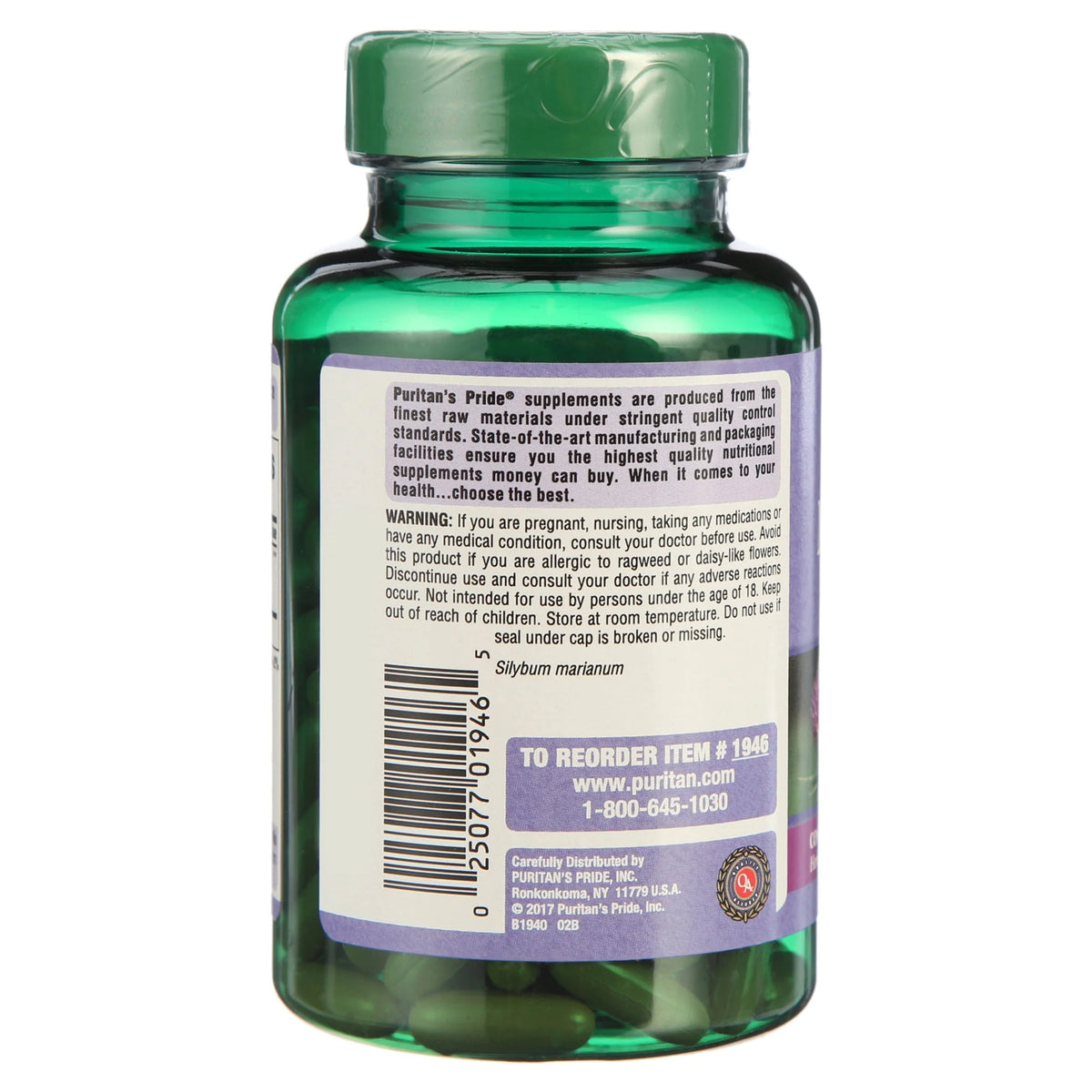 Milk Thistle 4:1 Extract 1000 Mg Softgels B85946