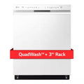 White Front Control Dishwasher with 3rd Rack P10873