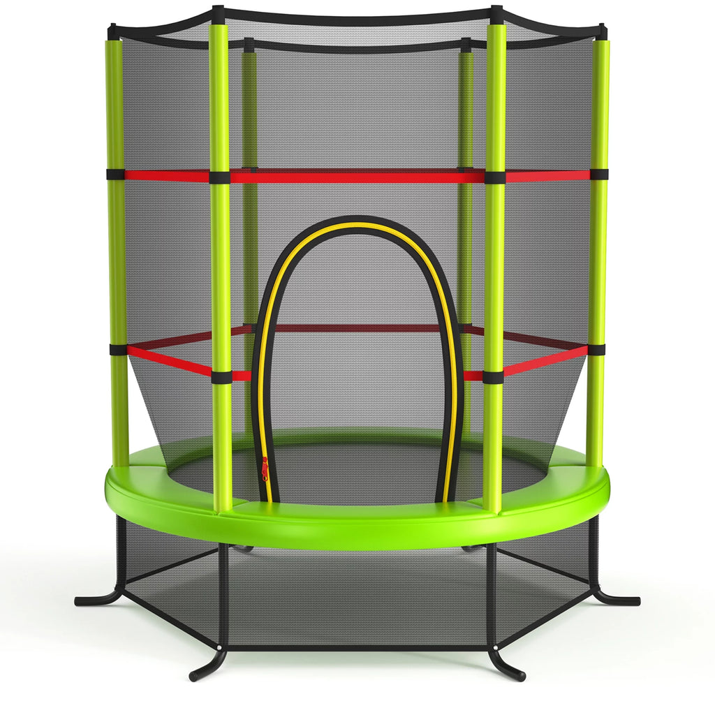 55'' Recreational Trampoline with Enclosure Net Y4505