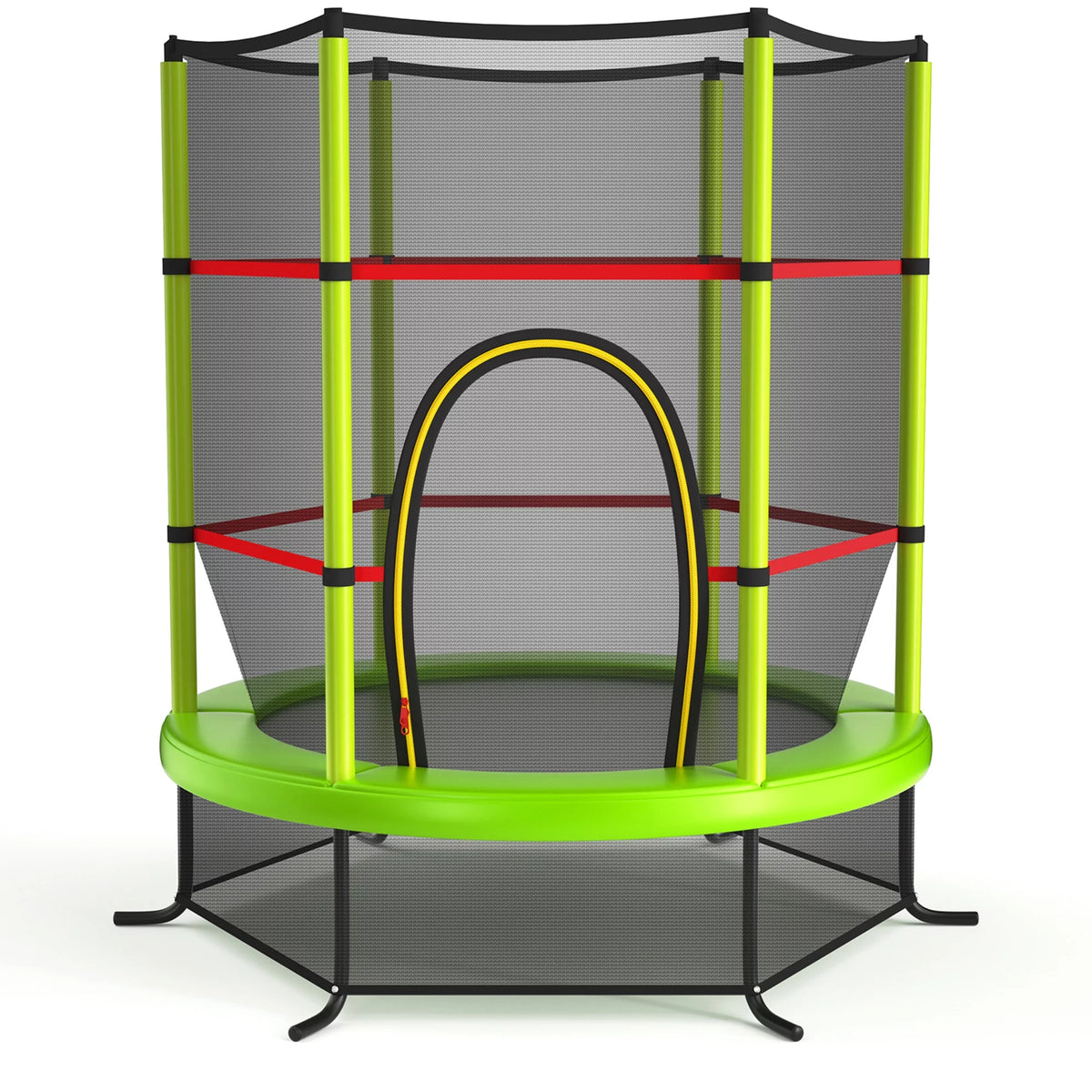 55'' Recreational Trampoline with Enclosure Net Y4505