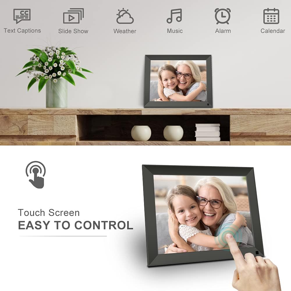 Digital Picture Frame IPS Display Wall-Mountable with Remote Control J992