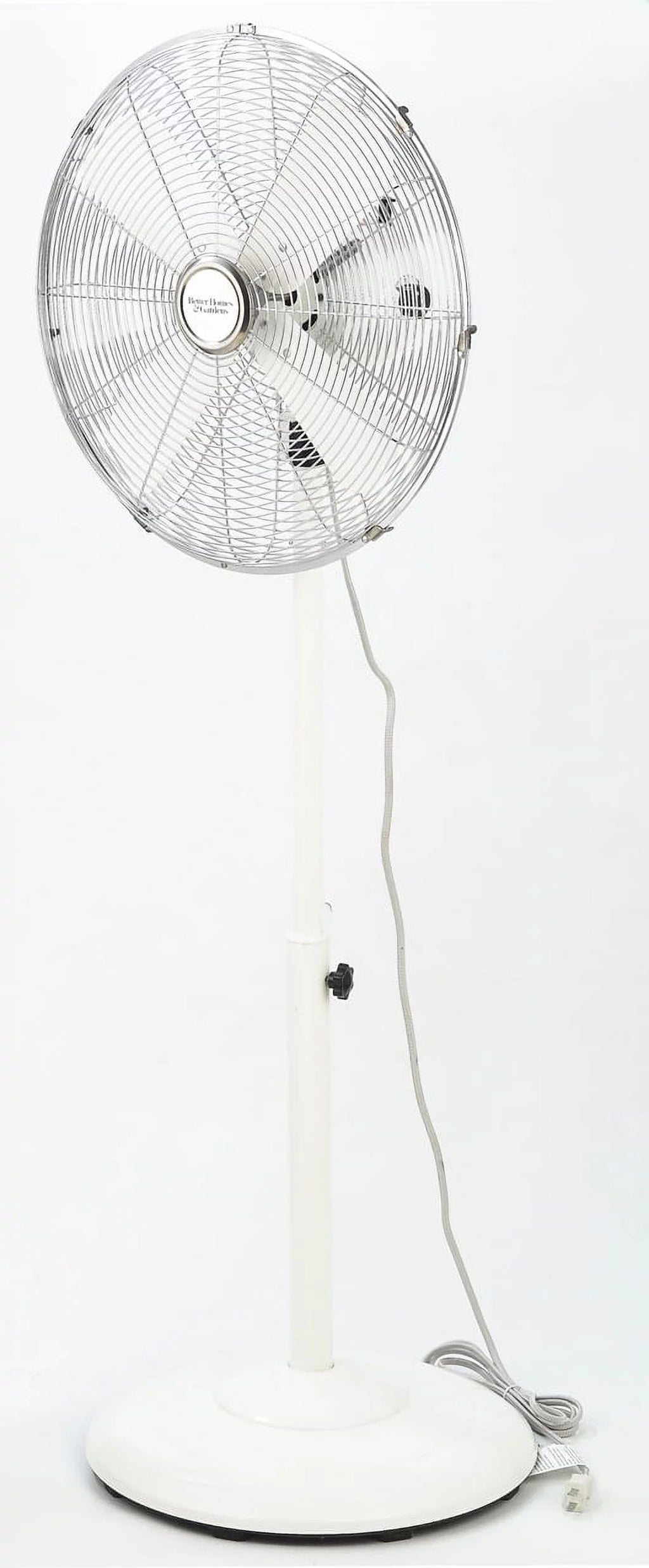 16 inch Adjustable Height Oscillating 3-Speed Metal Stand Fan in Red B871641