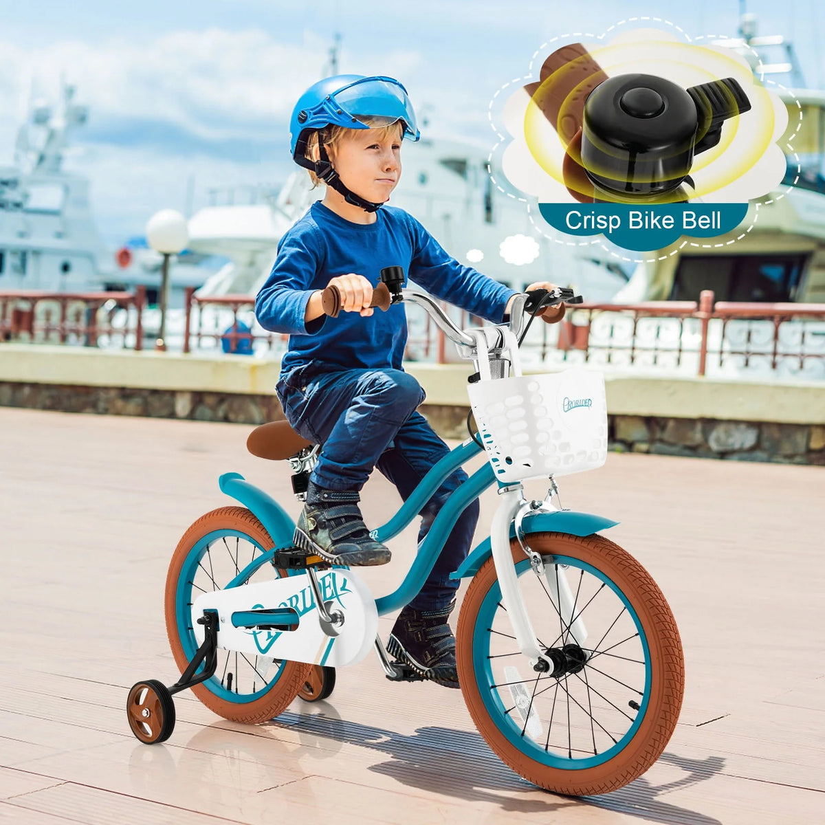 Green Adjustable Kids Bike with Training Wheel O947