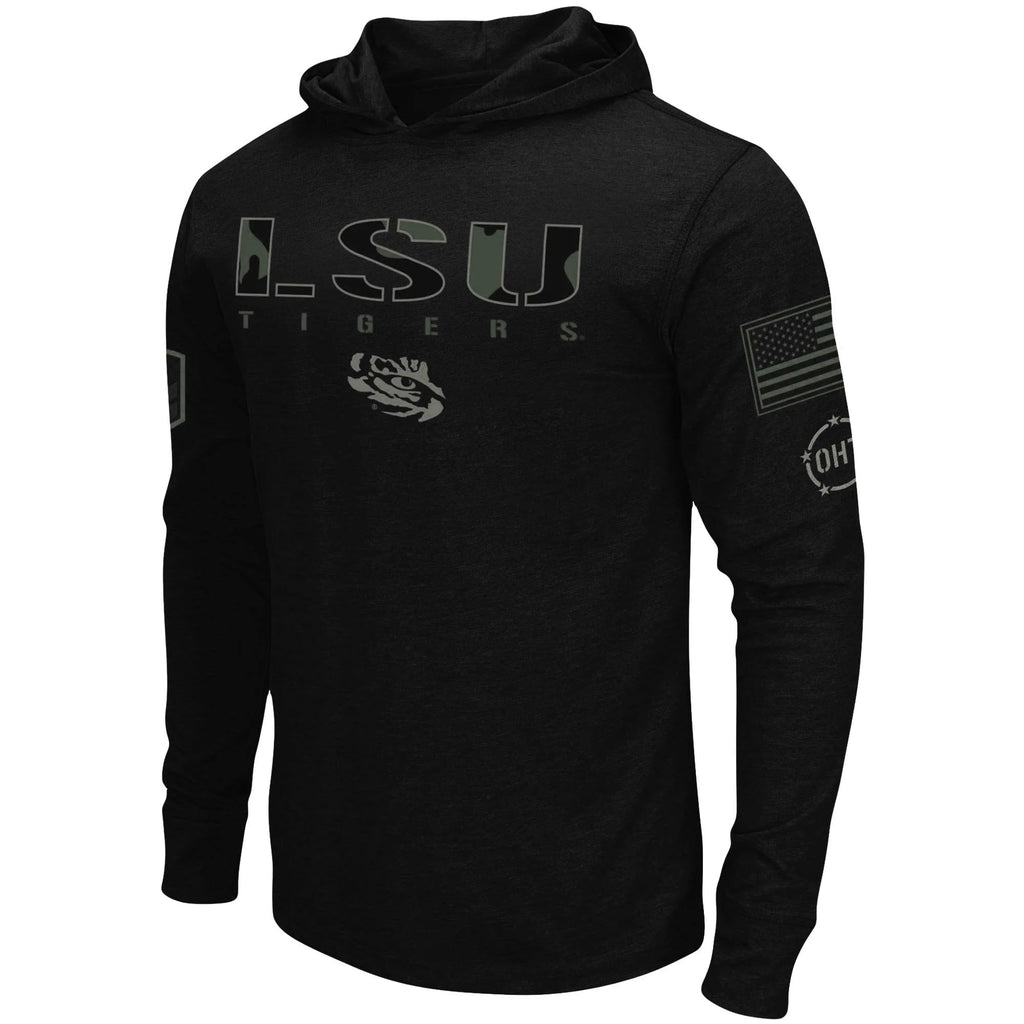 Black LSU Tigers Hoodie Long Sleeve T-Shirt F693044