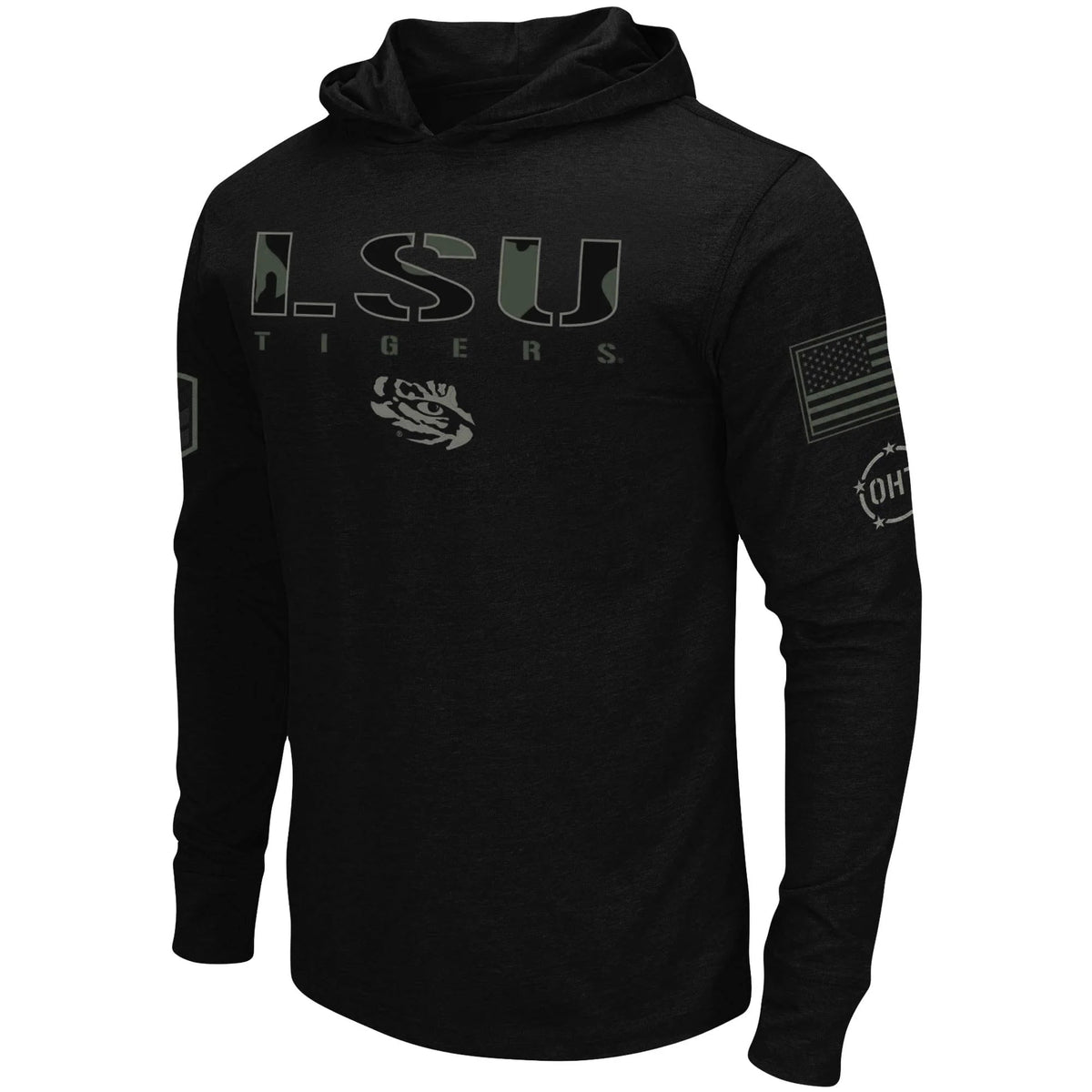 Black LSU Tigers Hoodie Long Sleeve T-Shirt F693044
