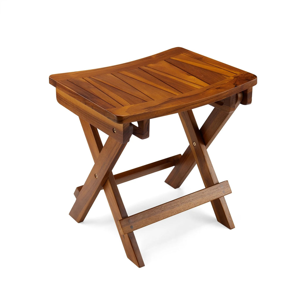 18 Inch Teak Folding Shower Stool G668