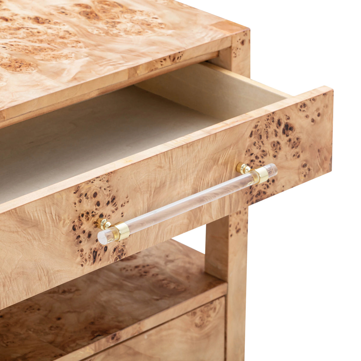 Natural Burl Nightstand Z962
