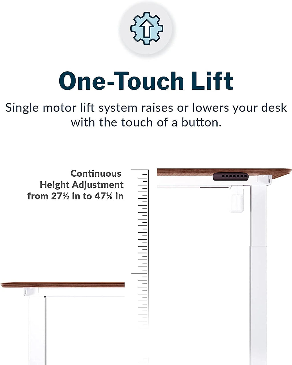 Electric Height Adjustable Standing Desk 48" x 24" C786356