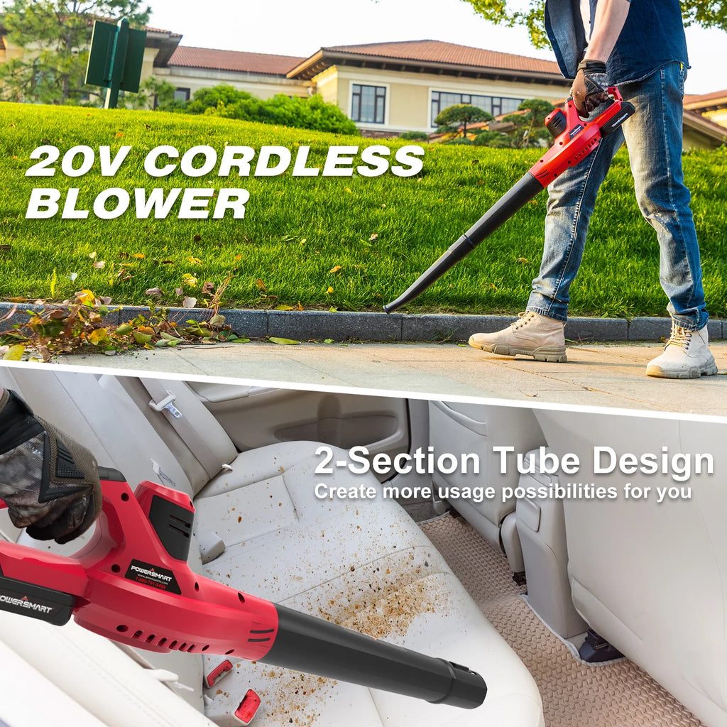 20V Cordless Handheld Leaf Blower with 2.0Ah Batteries and Charger P773558
