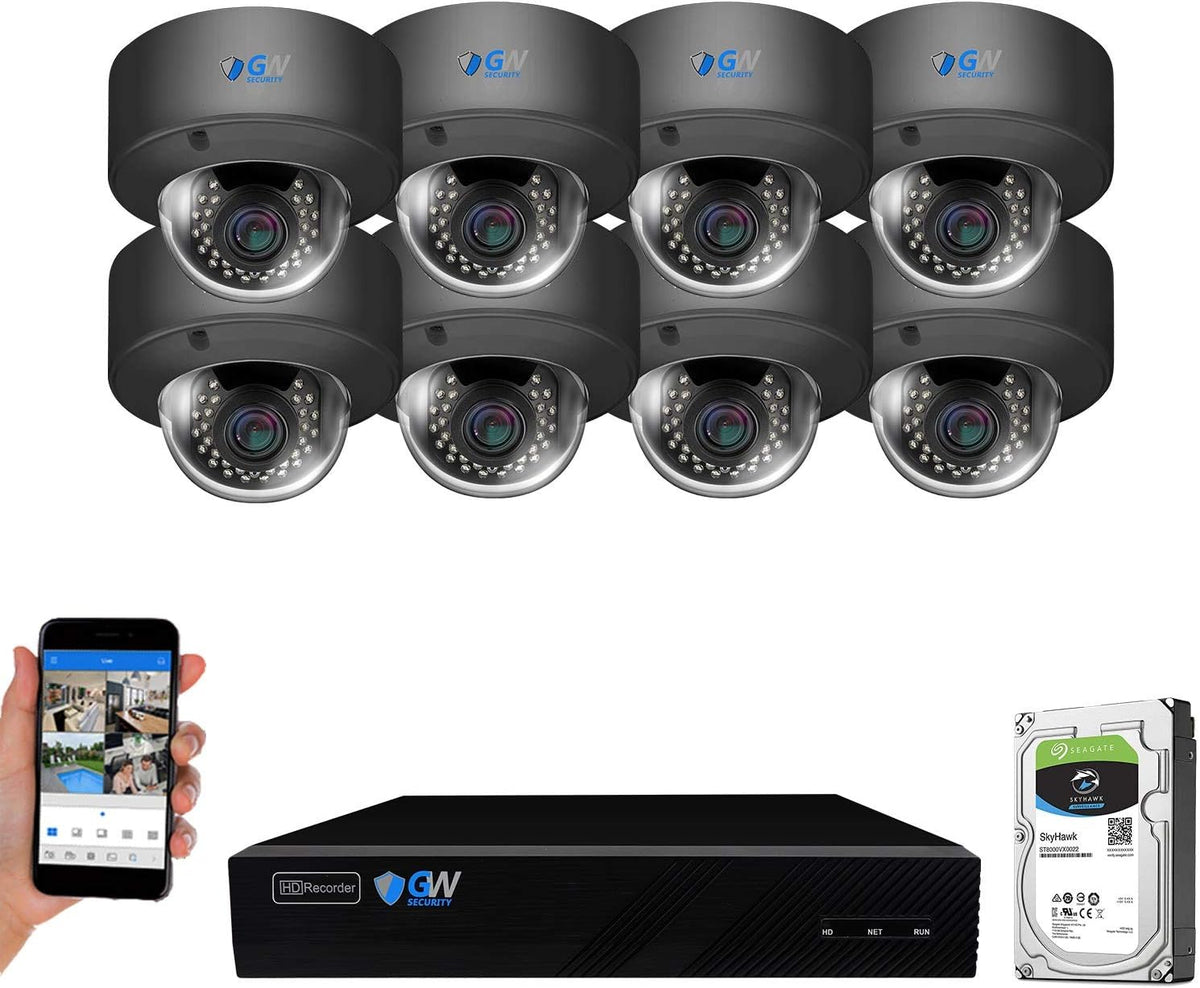 8 Channel 4K NVR 5MP Dome POE Security Camera System I620334