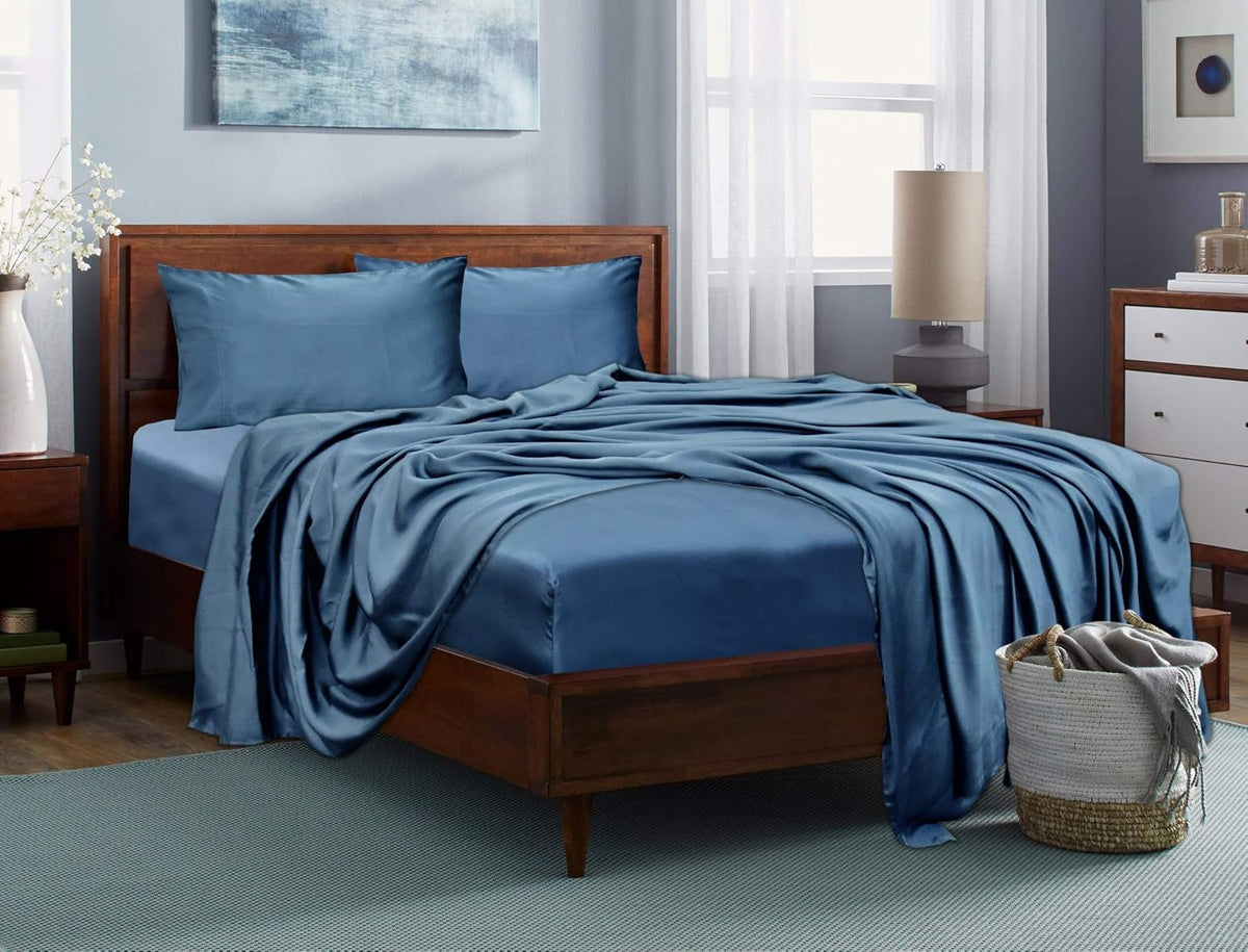 100% Tencel Lyocell Bed Sheets Set 5PC Split King Taupe C712