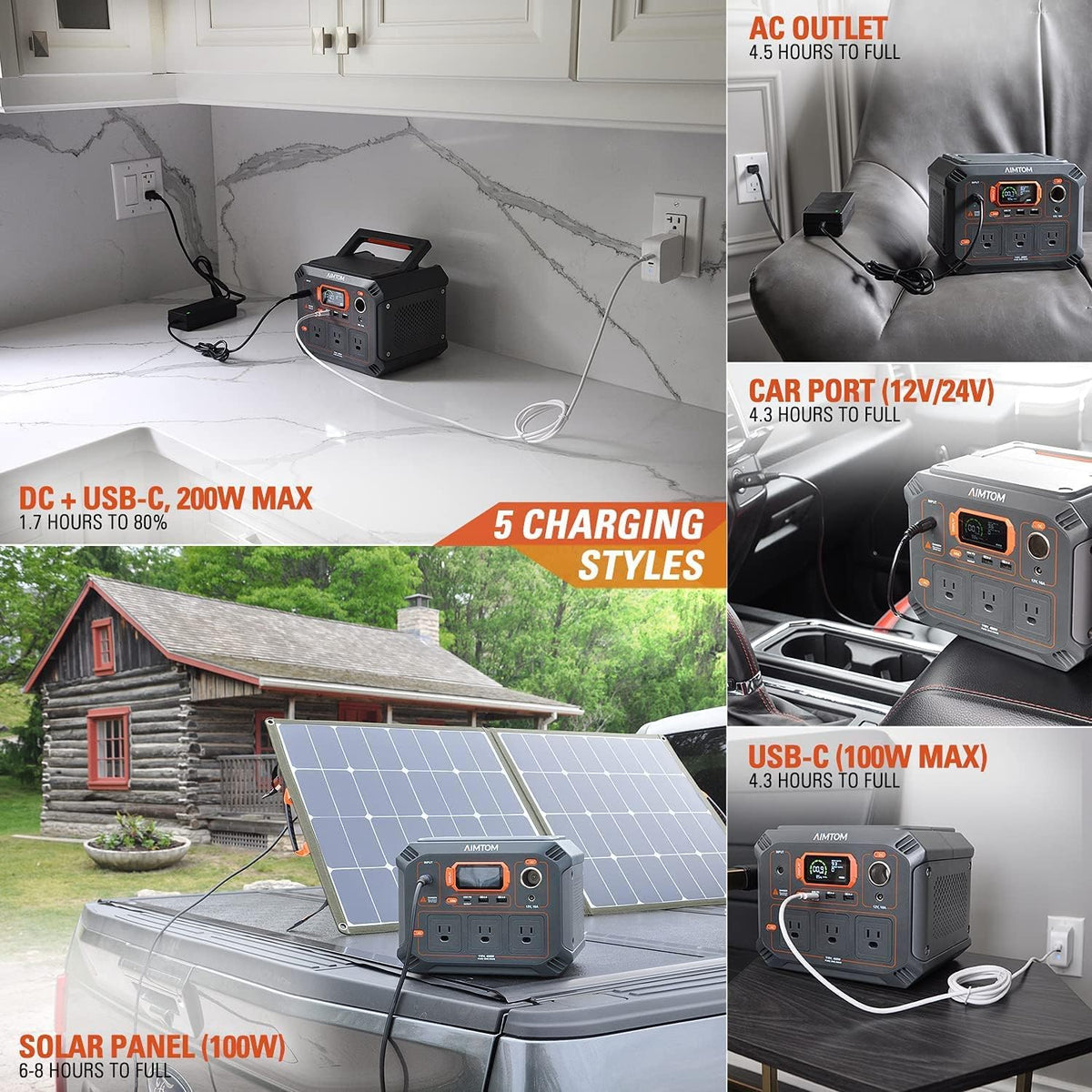 Portable Power Station 403Wh Lithium Battery Solar Generator L98152