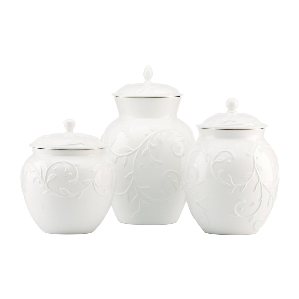 White 3-Piece Canister Set W4632