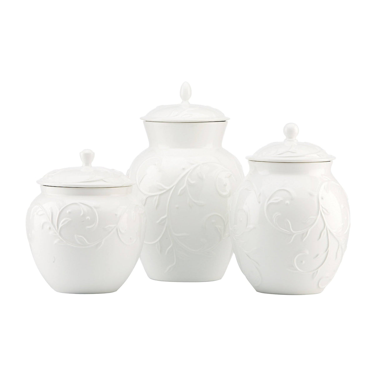 White 3-Piece Canister Set W4632