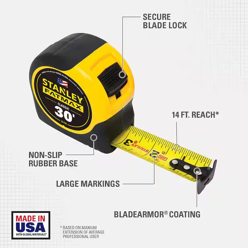 30 ft. x 1-1/4 in. Tape Measure (4 Pack) M577996