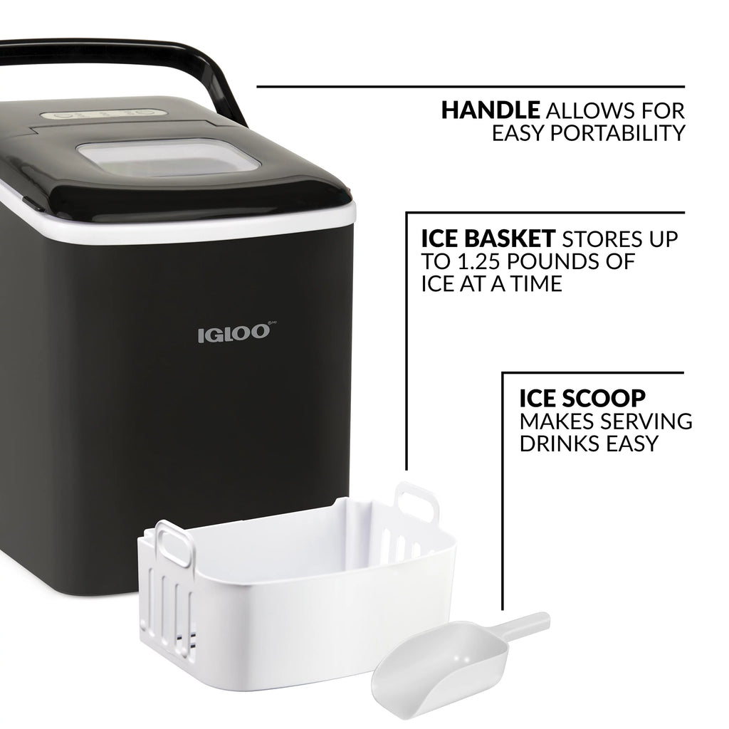 26-Pound Automatic Self-Cleaning Portable Countertop Ice Maker Machine, Black X213