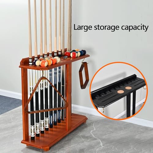 Freestanding Pool Cue Stand Rack Holds 10 Sticks Black K16837