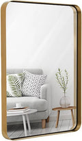 Gold Framed Rounded Corner Wall Mirror 24" x 36" G4114