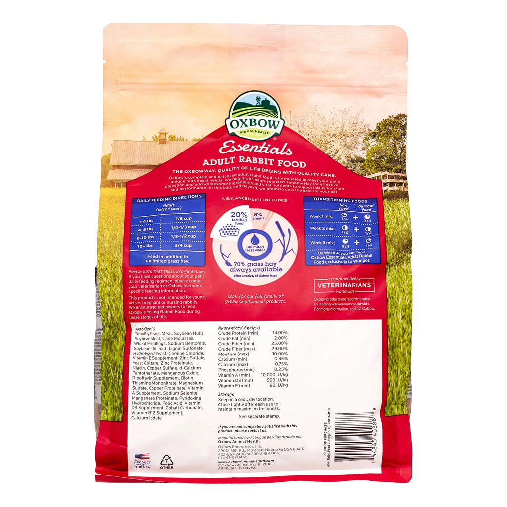 Adult Dry Rabbit Food, 5 lbs. P975733