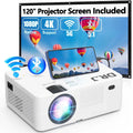 1080P 5G Wifi Bluetooth 5.1 4K Outdoor Movie Projector with 120 Screen P8238