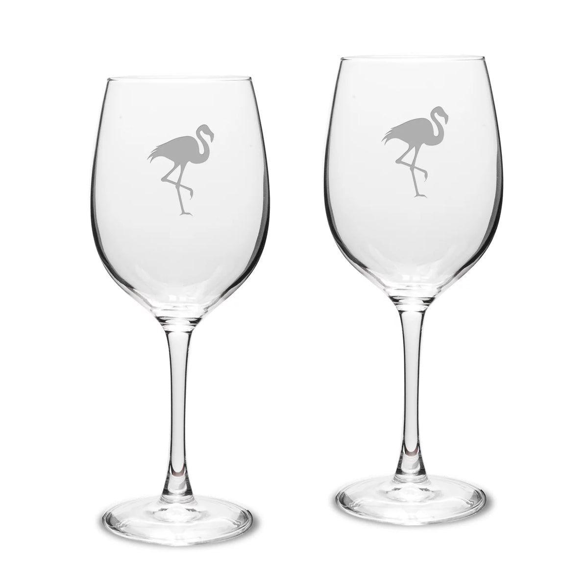 Deep Etched Classic Wine Glass Set of 2 O489