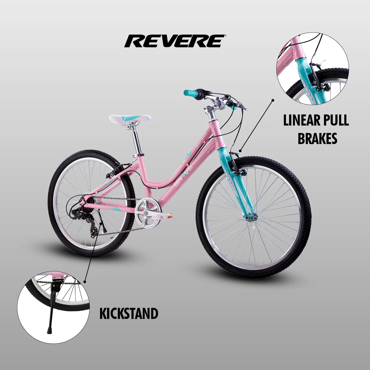 24 Girls 7-Speed Cruiser Bicycle Pink W924