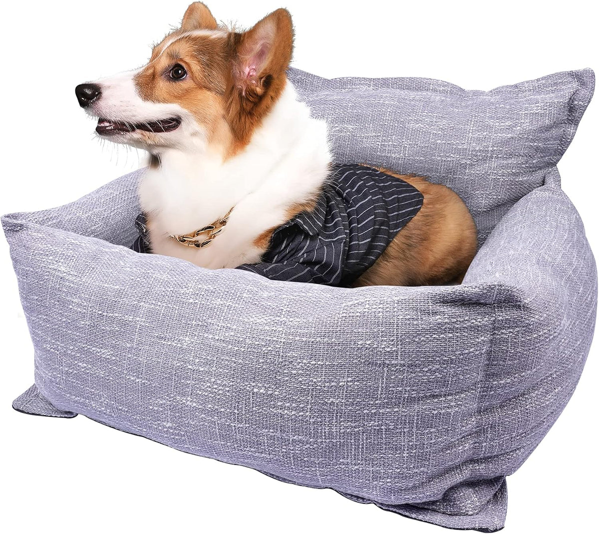 Washable Dog Car Seat with Clip-On Leash X419012