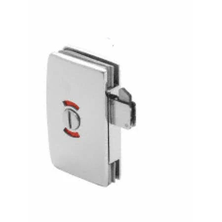 Polished Chrome Sliding Glass Door Lock with Indicator X637987