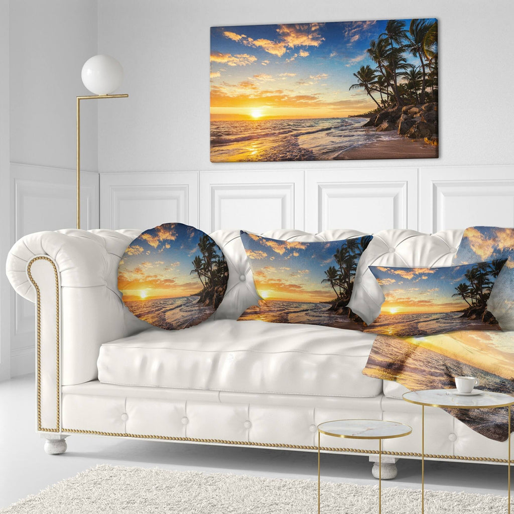 Tropical Island Beach Canvas 40 in. Wide x 20 in. High V503333