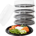 Black Plastic 16 in. Serving Tray and Lid 5pk A23046