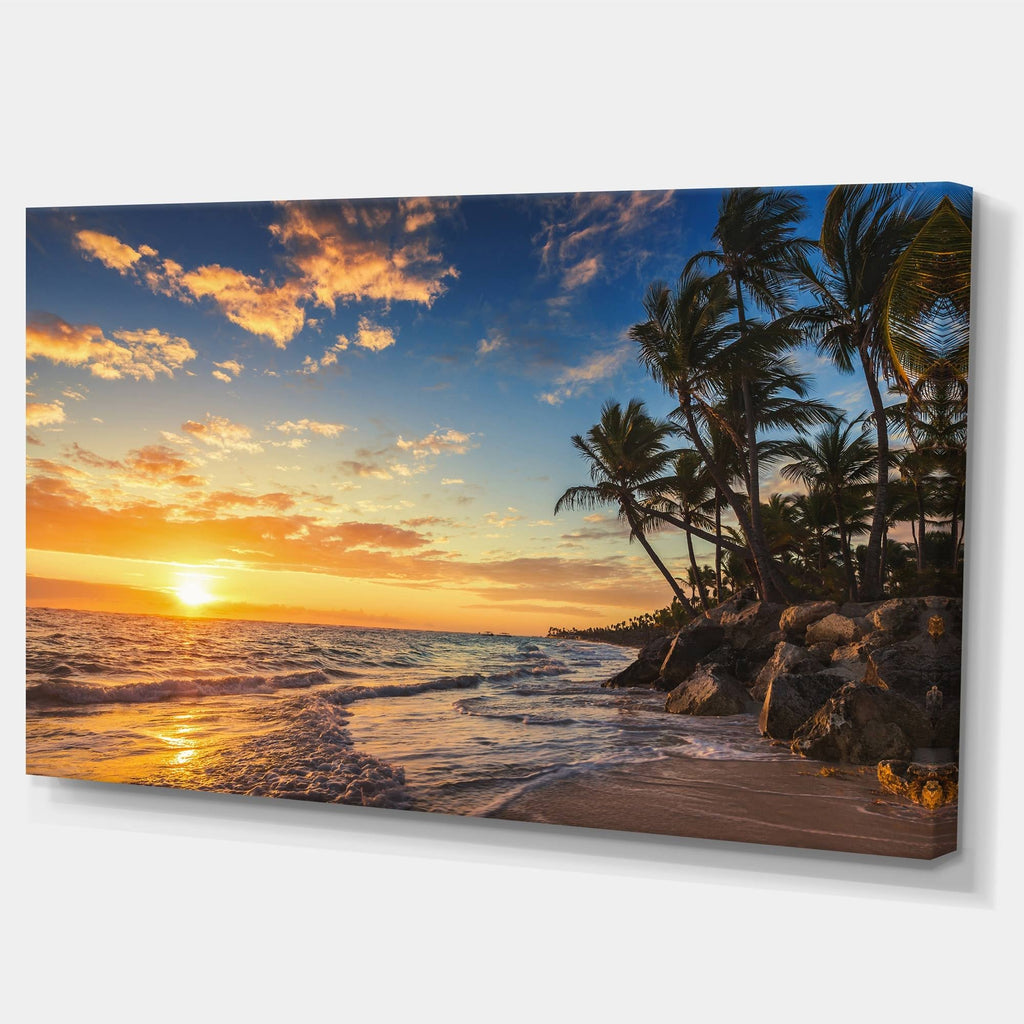Tropical Island Beach Canvas 40 in. Wide x 20 in. High V503333