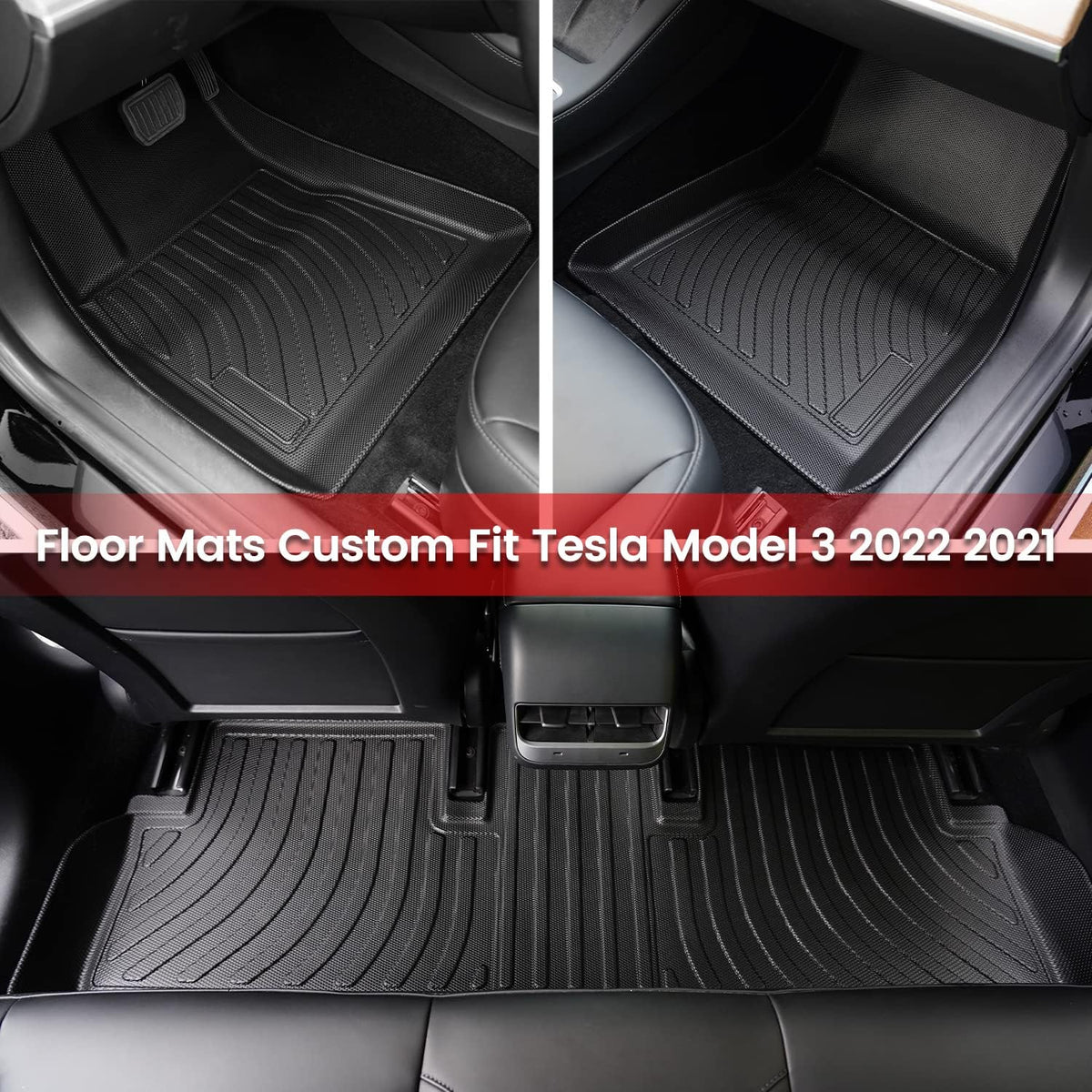 All Weather Anti-Slip Waterproof TPE Floor Mats Trunk Mat T832534