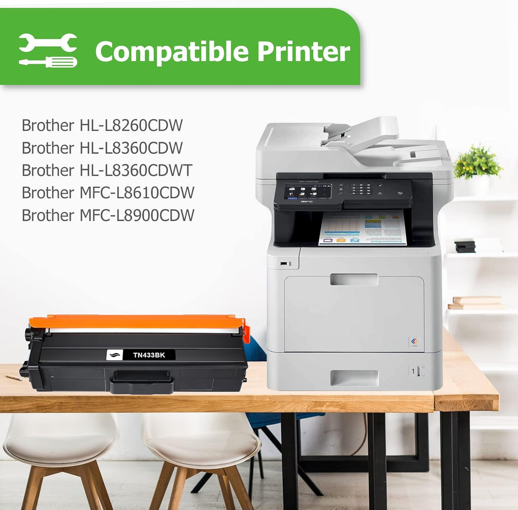 Compatible TN433 Toner Cartridge 4-Pack K9285