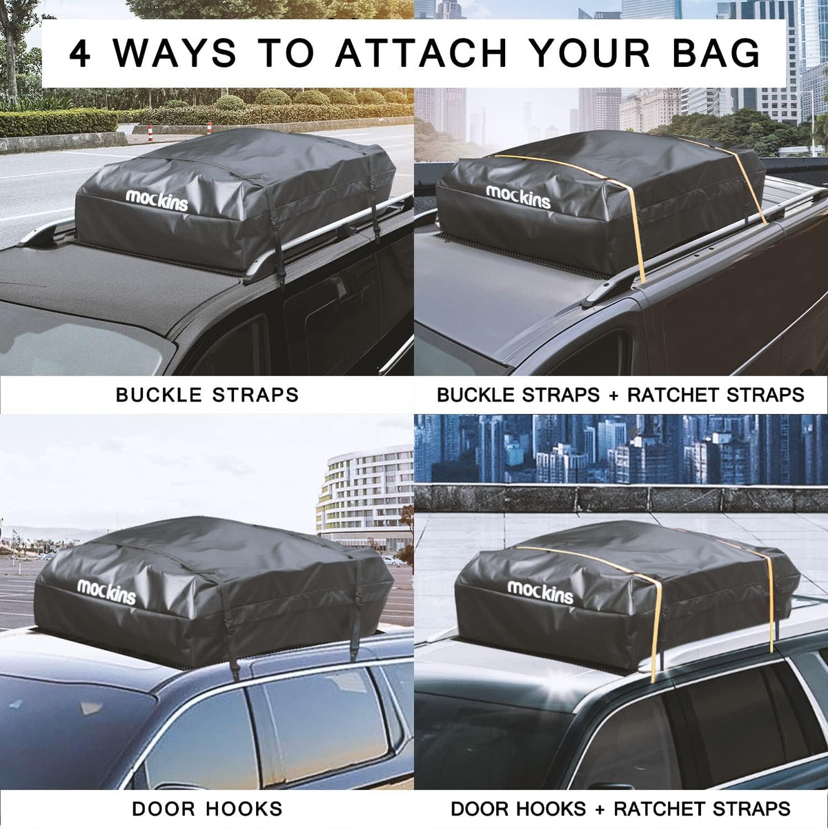 25 Cubic Feet Waterproof Rooftop Cargo Bag Set G118858