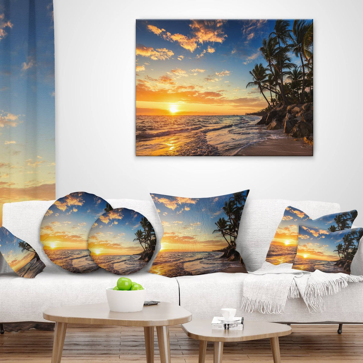 Tropical Island Beach Canvas 40 in. Wide x 20 in. High V503333