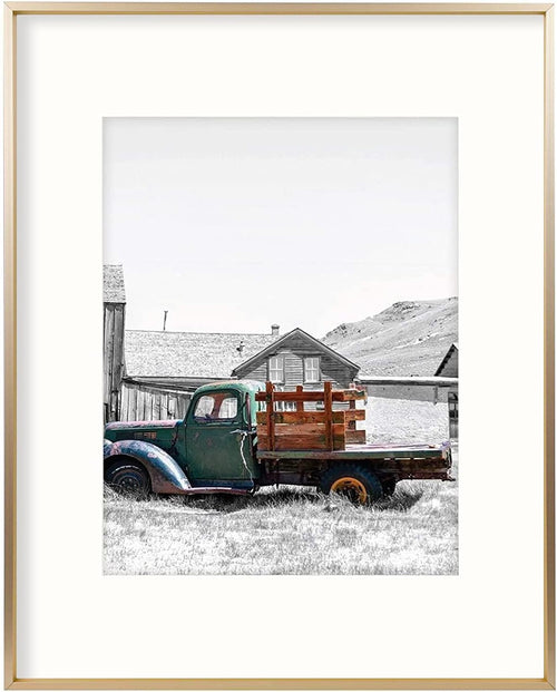 16x20 Satin Aluminum Photo Frame with Ivory Mat I242408