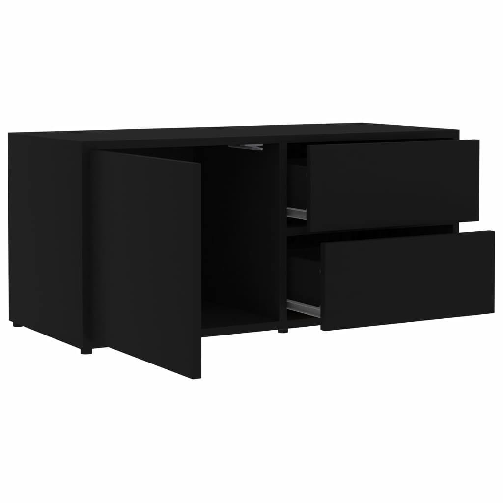 Black Chipboard TV Cabinet M594327