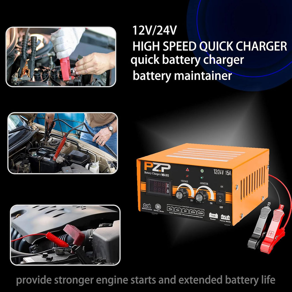 12 Volt 10A Automatic Battery Charger H779015