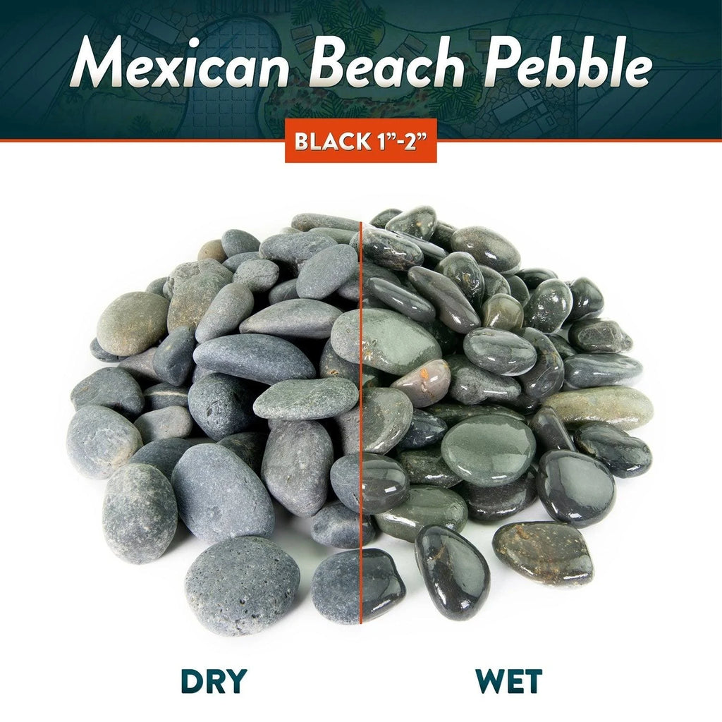 Mexican Beach Pebbles 40 lbs Smooth Round Stones H71280