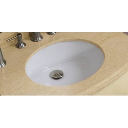 White Oval Undermount Sink Set A946