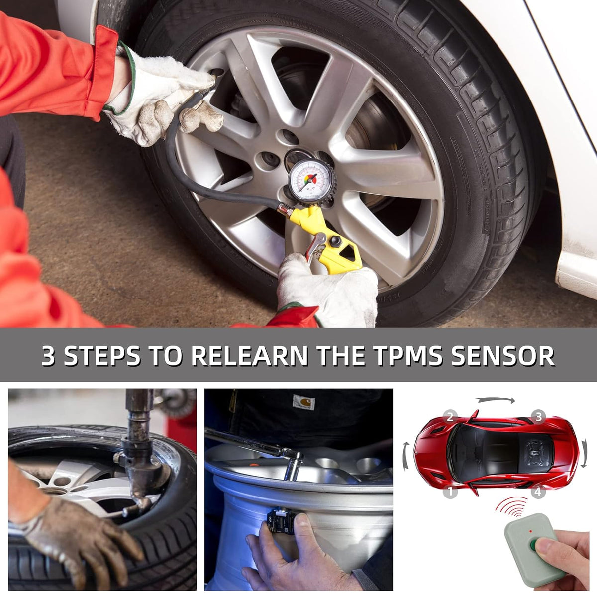 315MHz Tire Sensors with Relearn Tool F761