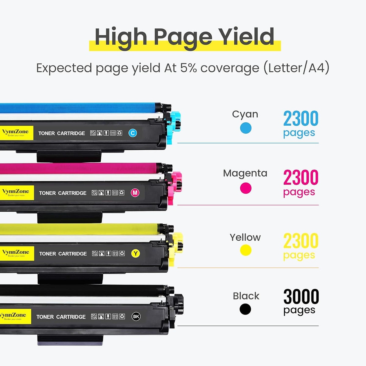 Black Cyan Magenta Yellow 4 Pack Toner Cartridge G942968