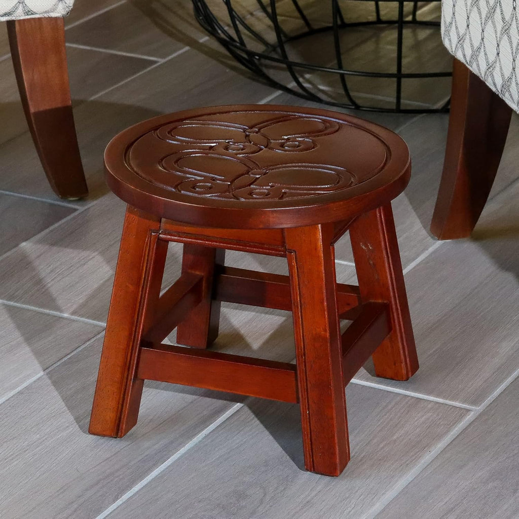 Antique White Wooden Step Stool K7144