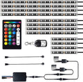 12Pcs Multi-Color Motorcycle LED Light Kit with Remote I284991
