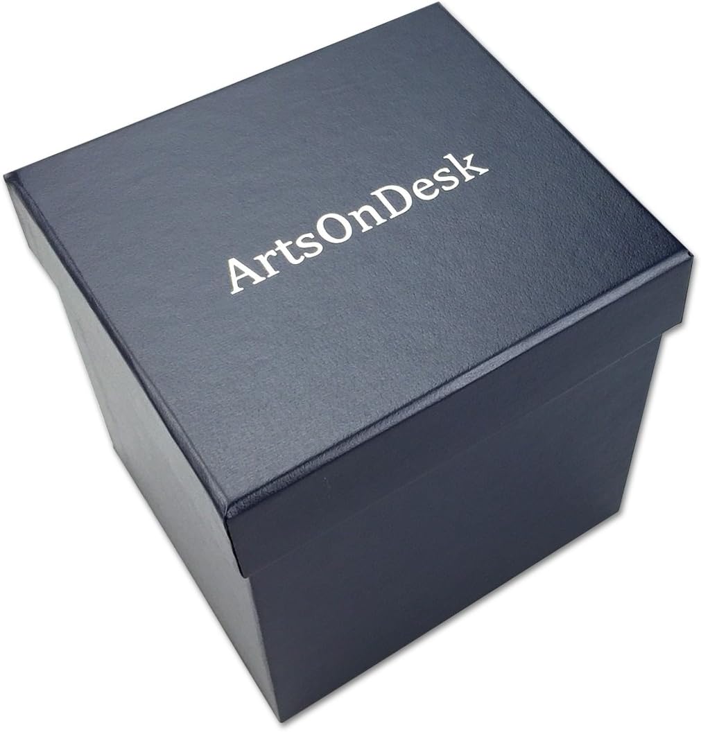 Modern Art Pen and Pencil Holder Stainless Steel Satin Finish Desktop Organizer A845407