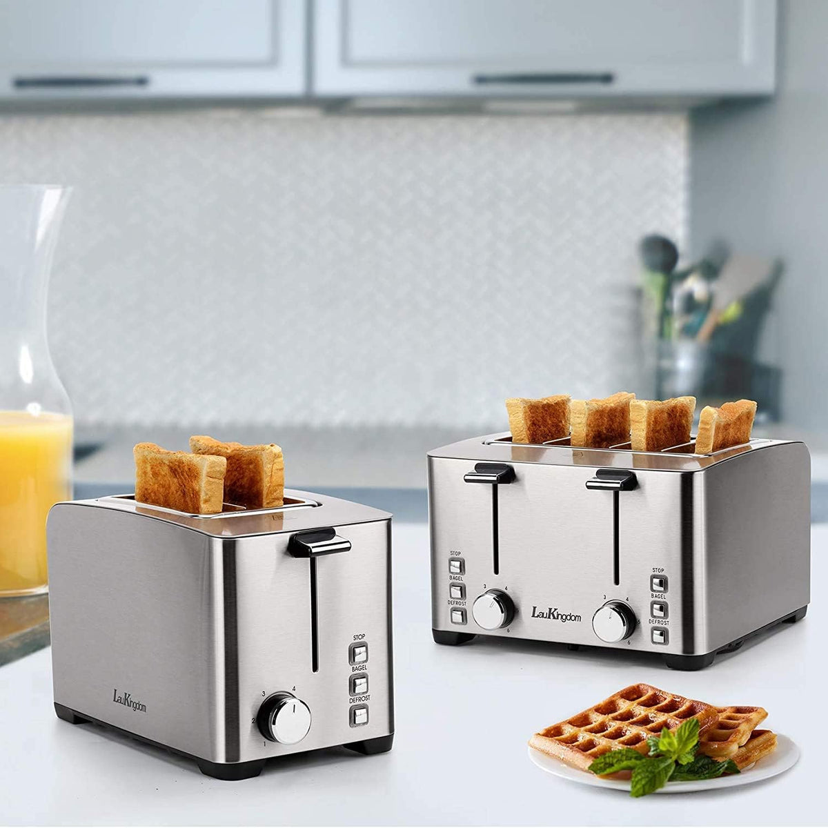 4 Slice Wide Slot Stainless Steel Toaster P353